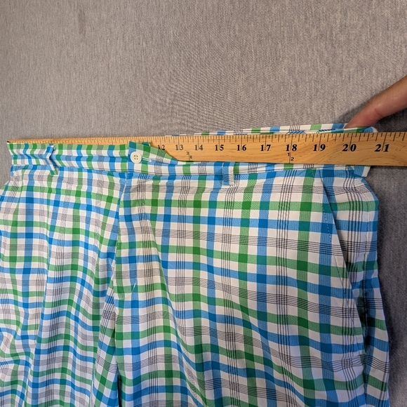 Nike Golf Plaid Shorts Men's 38 Blue Green Dri-Fit - Picture 4 of 15